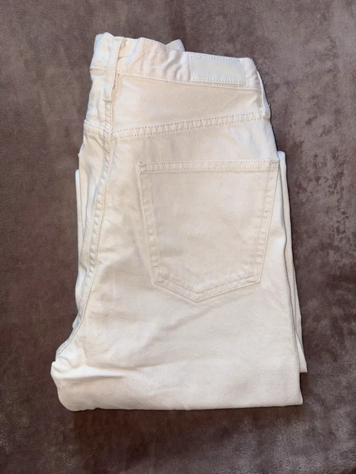 Jean blanc mango à jambes larges taille 34 femme en très bon état - photo numéro 9
