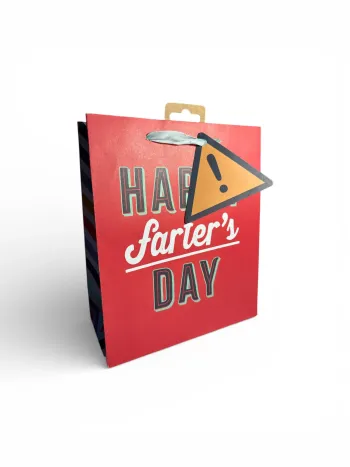 Sac cadeau “Happy Farter’s Day” multicolore 19 x 22,5 x 9 cm Neuf