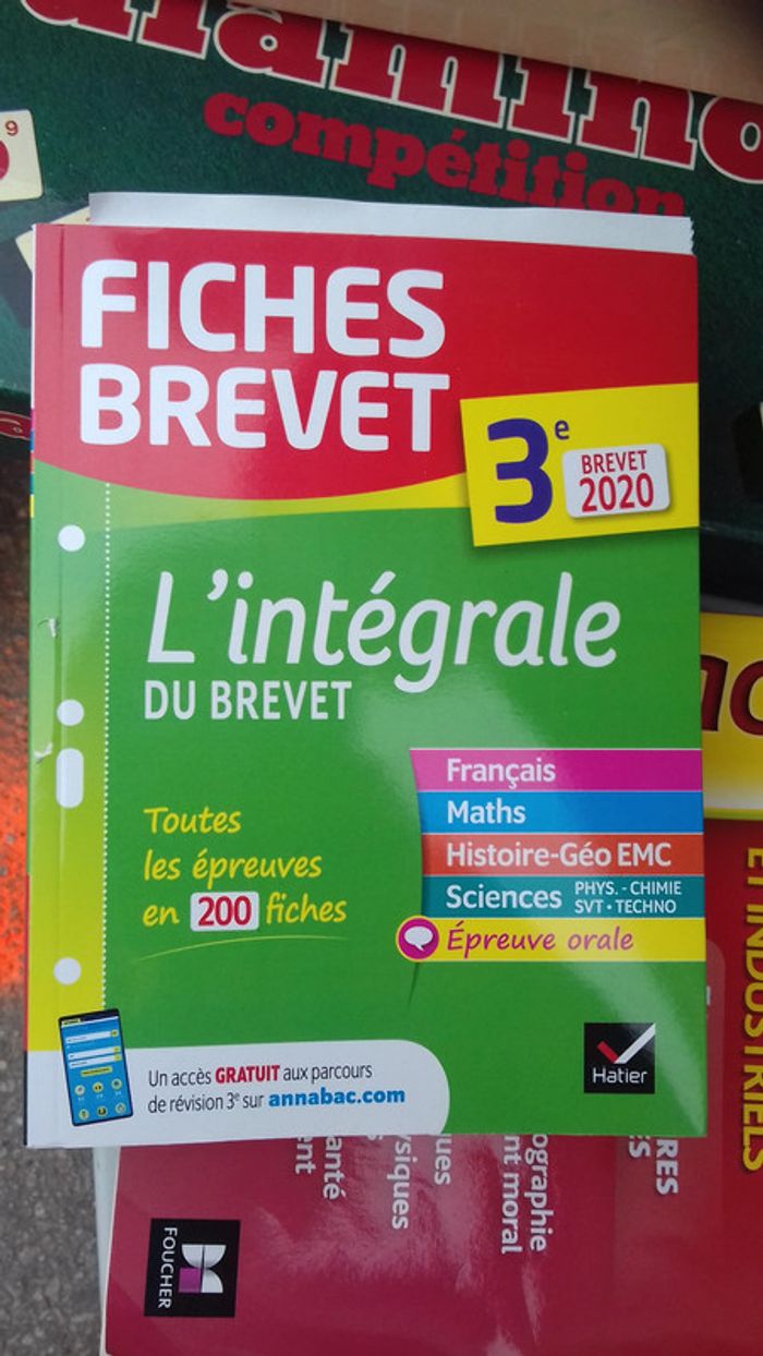 Livre fiche révisions brevet