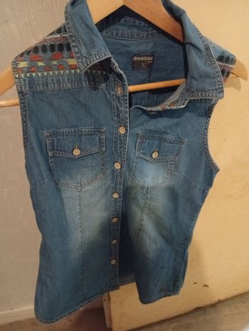 Chemise en jeans sans manche t36 bonobo 