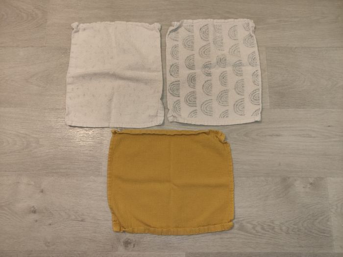 Lot 3 serviettes mains invités 30 x 30 cm - photo numéro 5