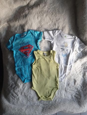 Lot de 3 bodys été