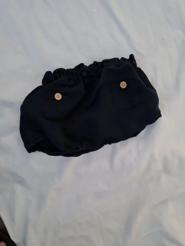 Shorty bleu marine chic 12 mois - photo numéro 2