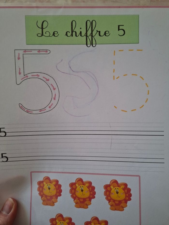 fiche pour apprentissage à écrire les chiffres - photo numéro 6
