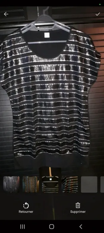 Blouse de fête à sequins