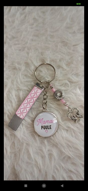 Porte clé maman " Maman poule "