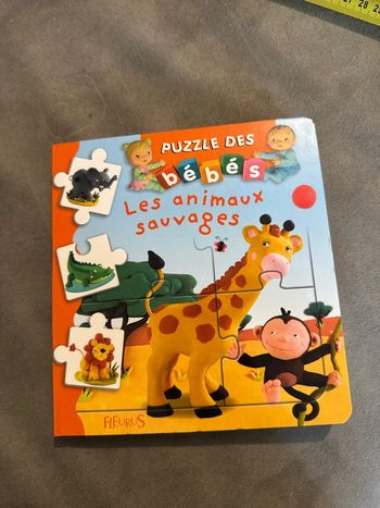 Livre Puzzle des bébés « les animaux sauvages » Fleurus
