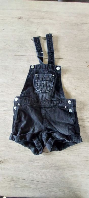Salopette  short en jean s noir, Kiabi, 3/4 ans, nickel