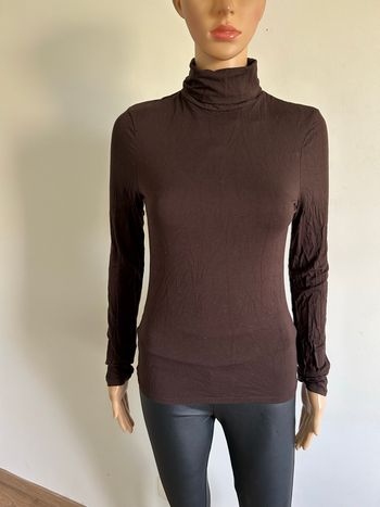 Haut marron à col roulé Promod taille 36 TBE