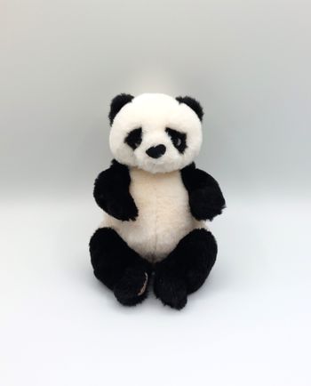 Peluche doudou panda blanc noir BUKOWSKI 19 cm assis comme neuf