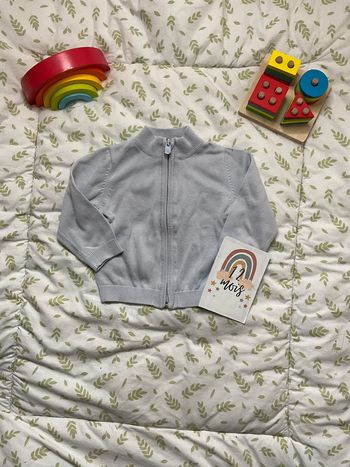 gilet léger zippé gris 12 mois grain de blé