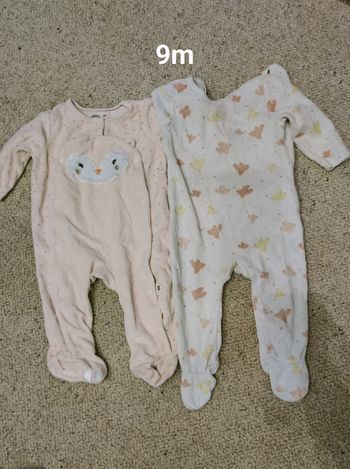 2 Pyjamas chauds 9m