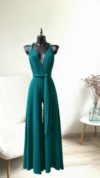 Combinaison bleu canard plusieurs positions