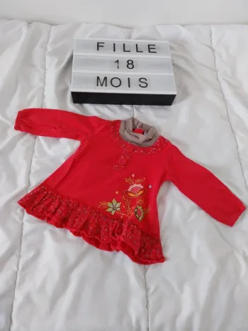 Tee-shirt manche fille 18 mois