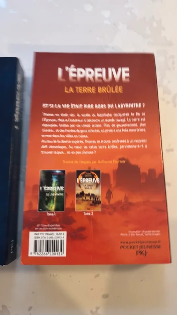 📚 Lot 2 livres – L’Épreuve de James Dashner Tome 1 : Le Labyrinthe Tome 2 : La Terre Brûlée - photo numéro 4