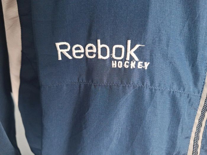 Veste Reebok Hockey M vintage bleu marine zippée sport brodé (545) - photo numéro 4