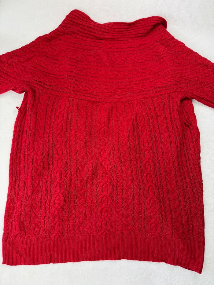 Poncho en maille torsadée Ralph Lauren Rouge pour Femme Taille unique SM01925 - photo numéro 5