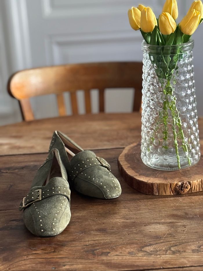 Mocassins kaki