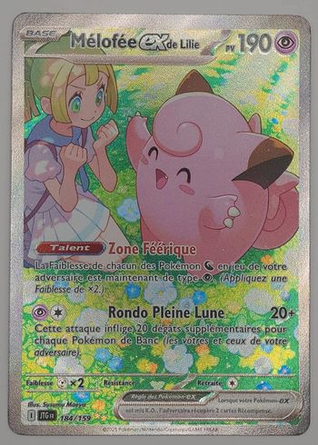 Pokemon Mélofée EX de Lilie JTG 184 Aventure Ensemble