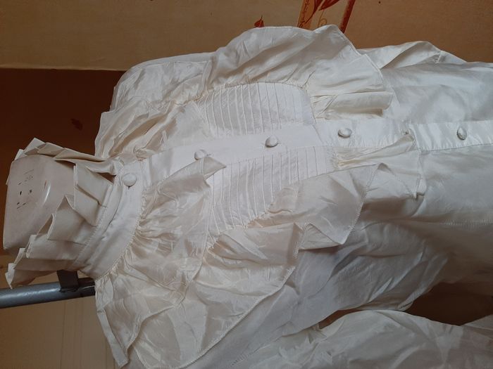 CHEMISIER créme  EN SOIE COL JABOT - AGGABARTI - photo numéro 4