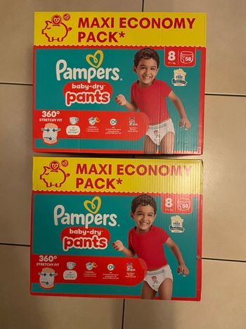 Lot de 2 maxi pack Pampers Pants T.8