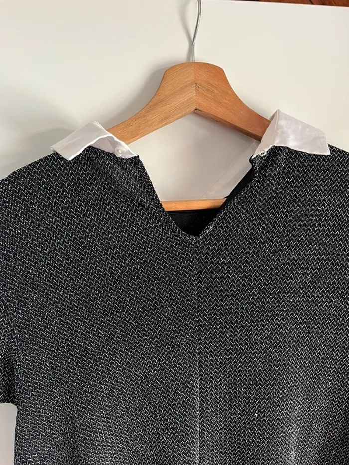 Petite robe pailleté avec col - photo numéro 3
