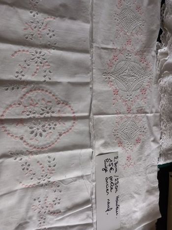 2 coupons de linge ancien neuf