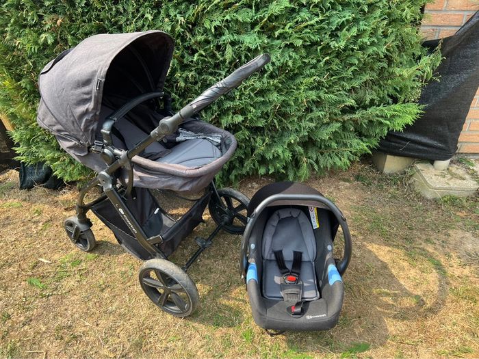 Kinderkraft moov ct – poussette 3 en 1 combinée