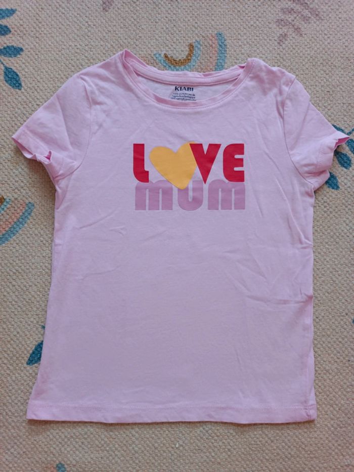 T-shirt rose love mum maman 4 ans kiabi