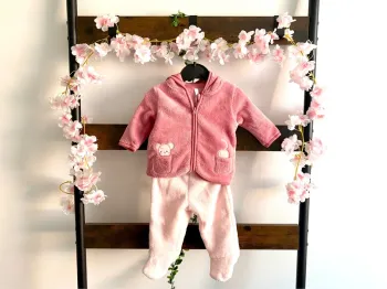 Ensemble ou pyjama 2 pièces velours chaud Tex taille 3 mois NEUF