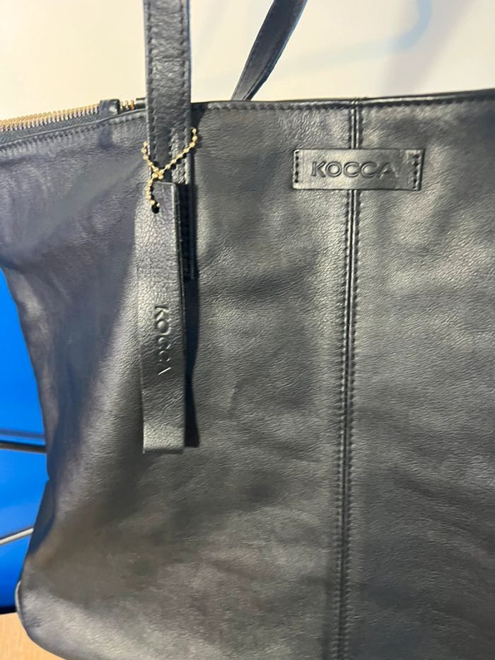 sac à main noir kocca en cuir - photo numéro 2