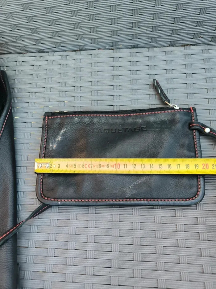 Sac à main fourre tout et porte monnaie cuir Paquetage - photo numéro 10