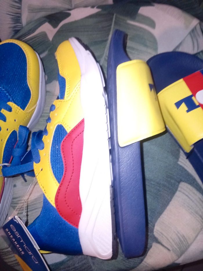 Lot de 2 paires de chaussures et claquettes lidl neuves - photo numéro 9
