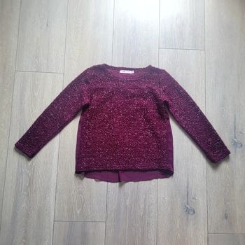 Maillot pull bordeaux. Fille 8 ans. Marque Gémo