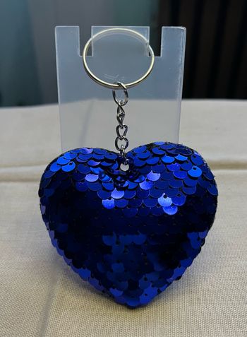 Porte clé coeur sequin