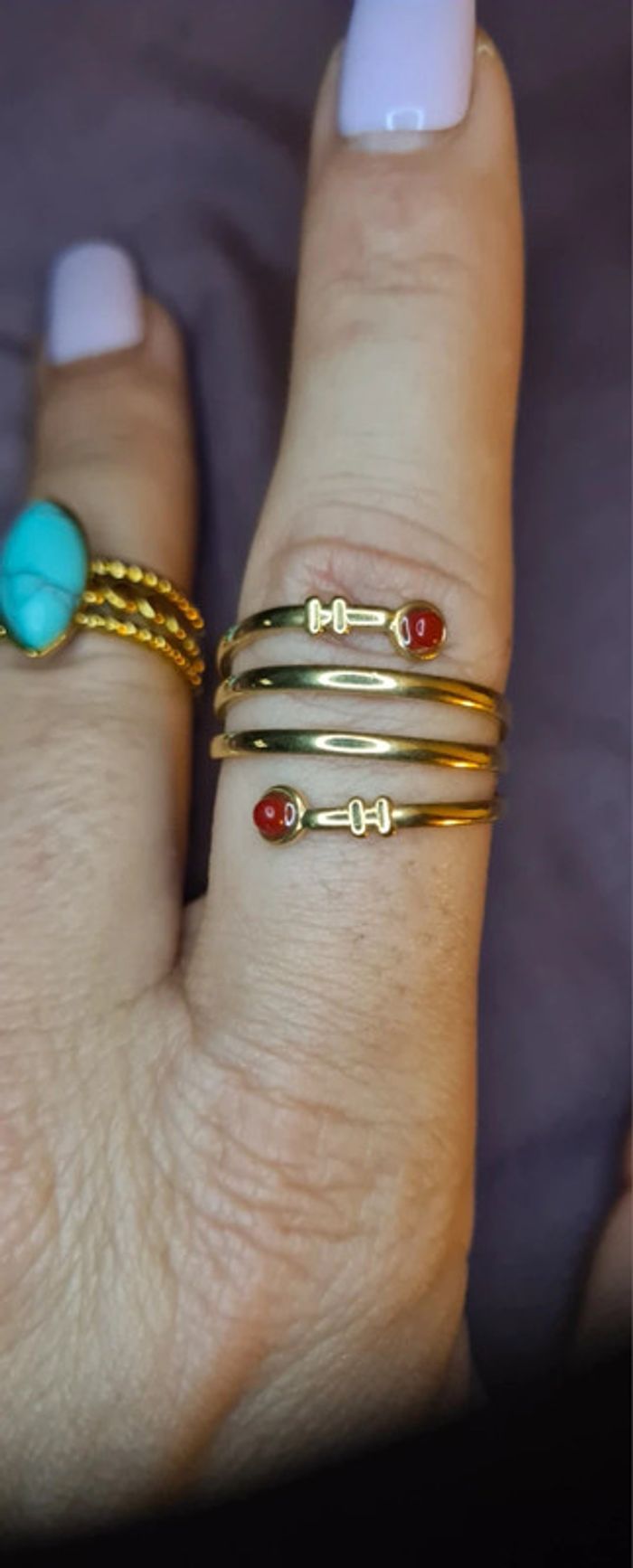 Lot bijoux bracelet bague et bo - photo numéro 5