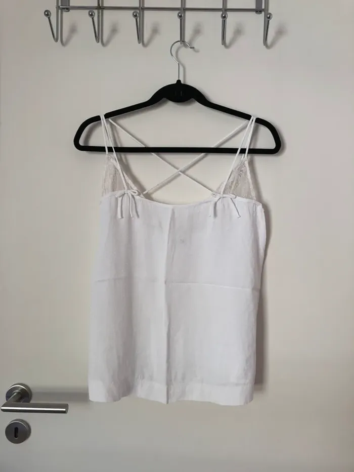 Top à bretelles blanc cassé Claudie Pierlot taille 3