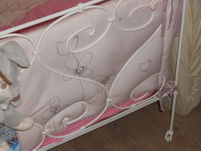 Tour de lit rose bébé (Verbaudet) adaptable