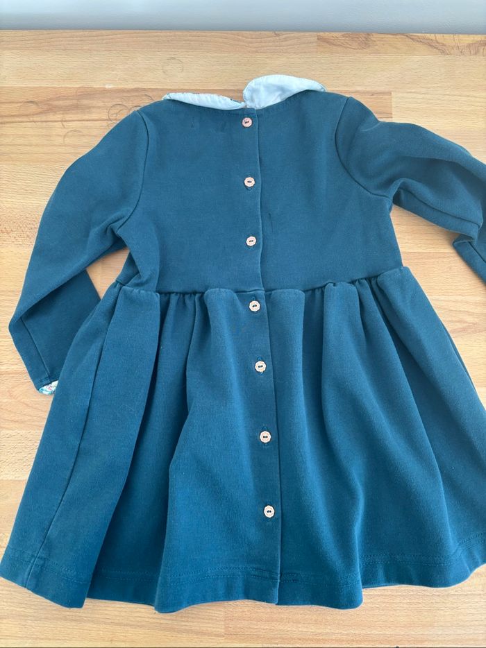 Robe 24m vert profond et col claudine fleuri - photo numéro 4