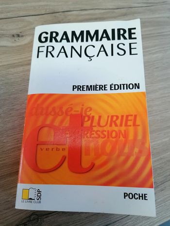 Livre grammaire française première édition