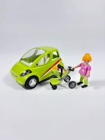 Playmobil Voiture verte et poussette