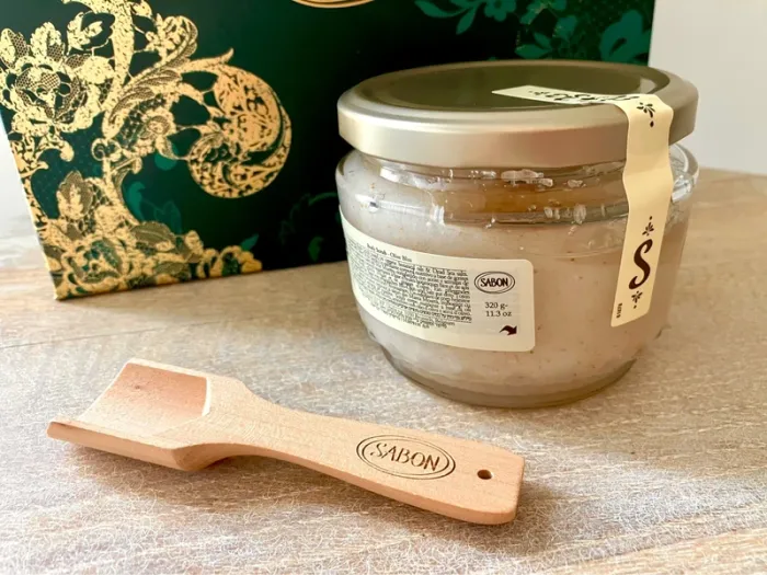 Coffret Rituel Corps Sabon Olive Bliss avec  crème, gommage, huile de douche - photo numéro 9
