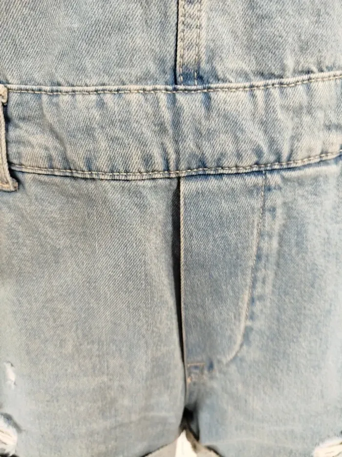 Salopette short en Jean femme - Taille 38 M - A169 - photo numéro 8