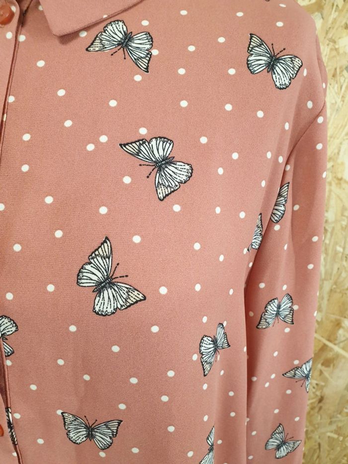 Chemise Motifs papillons Taille 46 - photo numéro 2