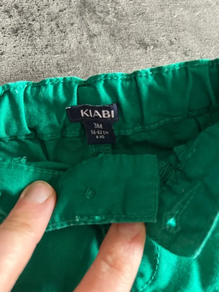 Pantalon bébé garçon, kiabi, vert taille 3 mois - photo numéro 2