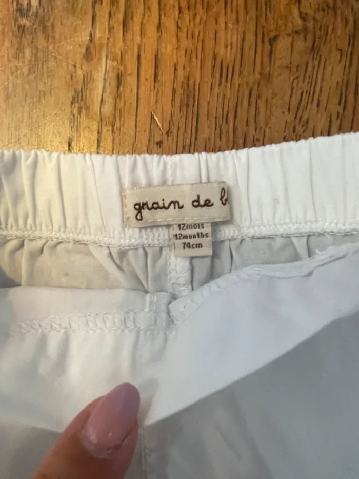 Short blanc léger grain de blé 12 mois - photo numéro 2