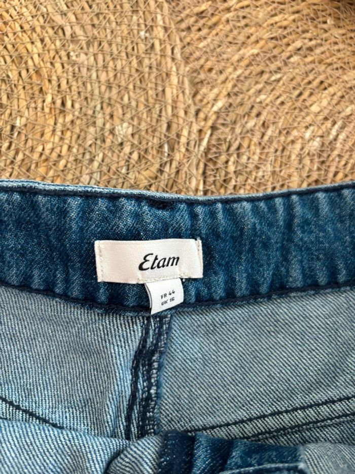 Short Etam bleu en jean taille 44 - photo numéro 2