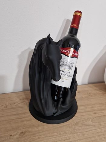 Support bouteille de vin cheval
