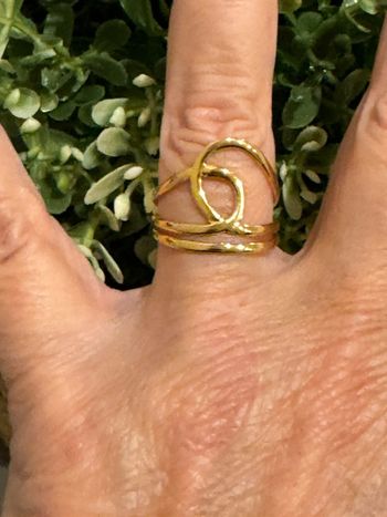 Bague réglable neuf lache acier inoxydable or