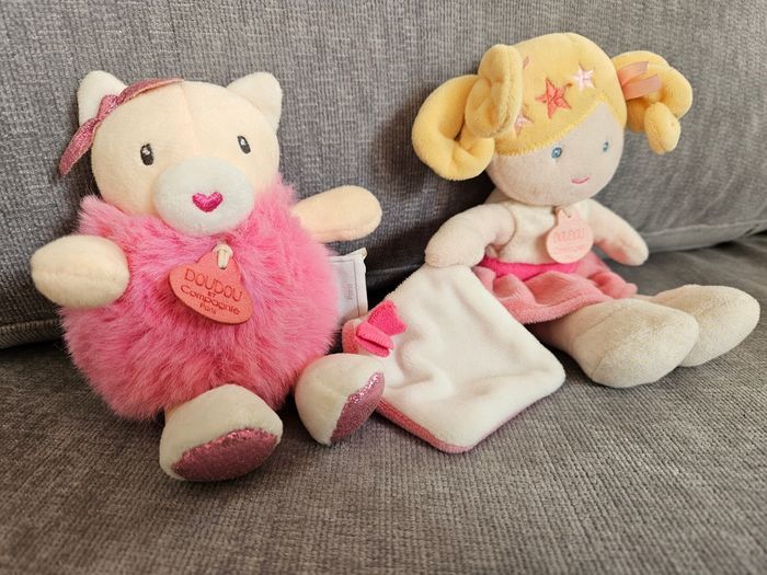 4 Peluches neuves Doudou et compagnie - photo numéro 2
